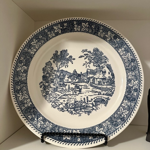 Blue and White Decorative Plate Serving Platter Large Plate Kitchen Decor - Picture 1 of 3